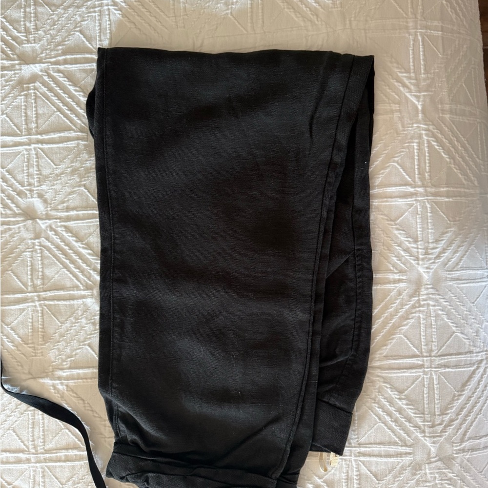 Aritzia Wilfred Elegant Black Linen Pants